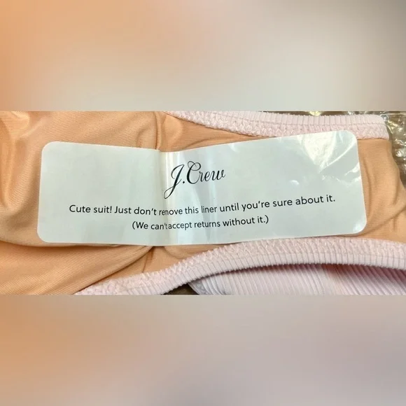 NWT Ribbed Curved-Waist Cheeky String Bikini Bottom in Pale Blossom Pink, Small - Picture 7 of 13